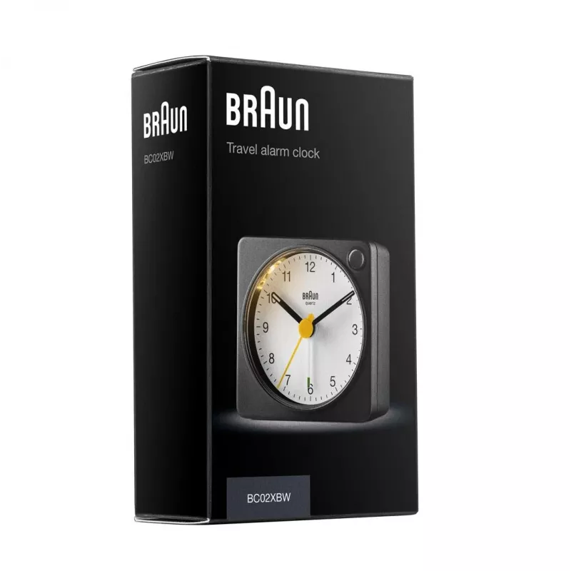 Braun BC02XBW Quartz alarm clock Black, White