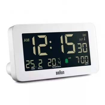 Digital alarm clock Braun BC10 White LCD Backlight