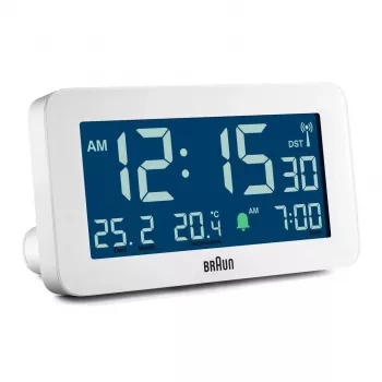 Digital alarm clock Braun BC10 White LCD Backlight