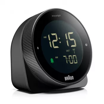 Alarm clock BRAUN BC 24 B DCF black — radio-controlled alarm with digital display