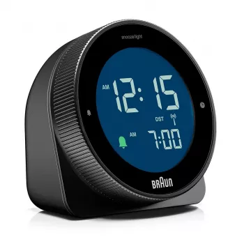 Alarm clock BRAUN BC 24 B DCF black — radio-controlled alarm with digital display