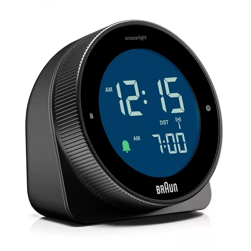 Alarm clock BRAUN BC 24 B DCF black — radio-controlled alarm with digital display