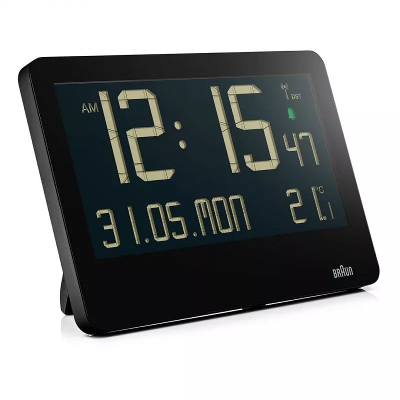 Braun BC14B-DCF wall/table clock Radio-controlled clock Rectangle Black
