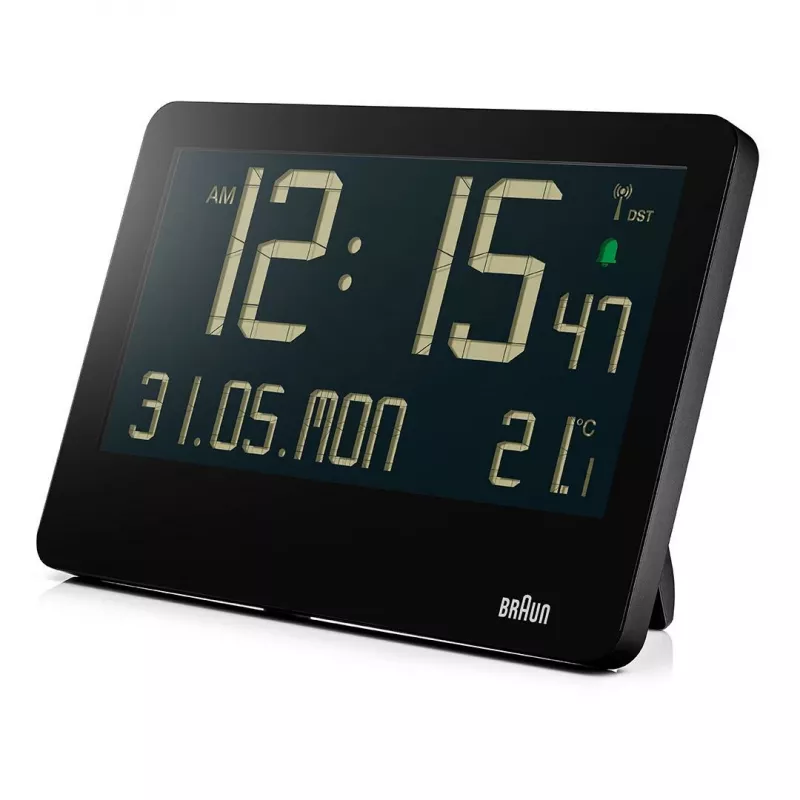 Braun BC14B-DCF wall/table clock Radio-controlled clock Rectangle Black