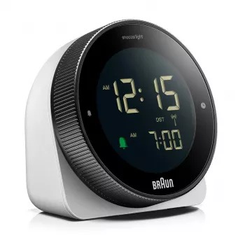 Braun BC24W-DCF wall/table clock Radio-controlled clock Rectangle Black, White