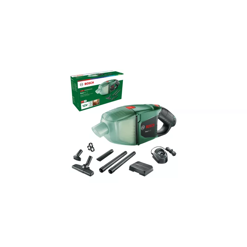 Bosch EasyVac 12 06033D0001 cordless handheld vacuum cleaner, 12 V, green, with battery and charger