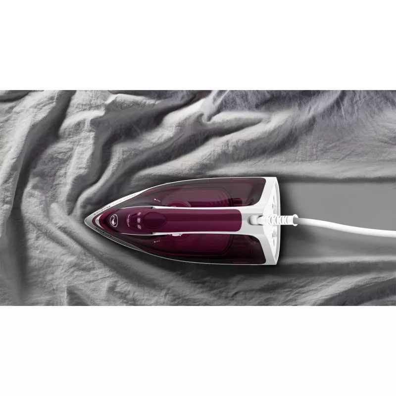 Tefal Express Steam FV2835E0 iron Dry & Steam iron Cerilium soleplate 2400 W Purple, White