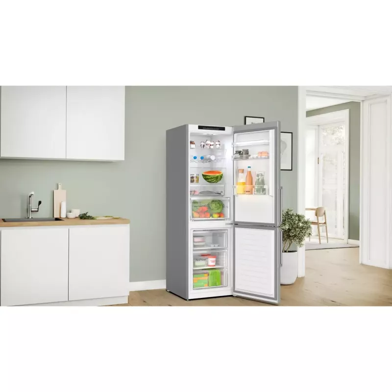 Bosch Serie 4 KGN36VICT fridge-freezer Freestanding 321 L Stainless steel