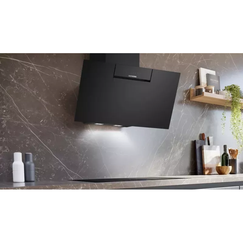 Siemens iQ300 LC87KFN60 cooker hood Wall-mounted Black 427 m³/h
