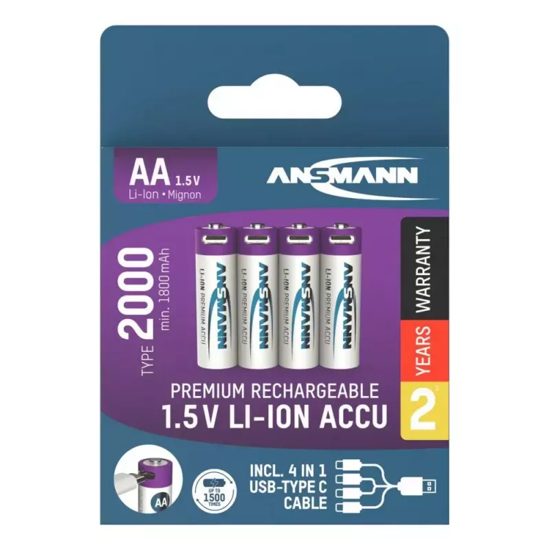 Rechargeable battery Ansmann 1312-0036 AA Lithium-Ion