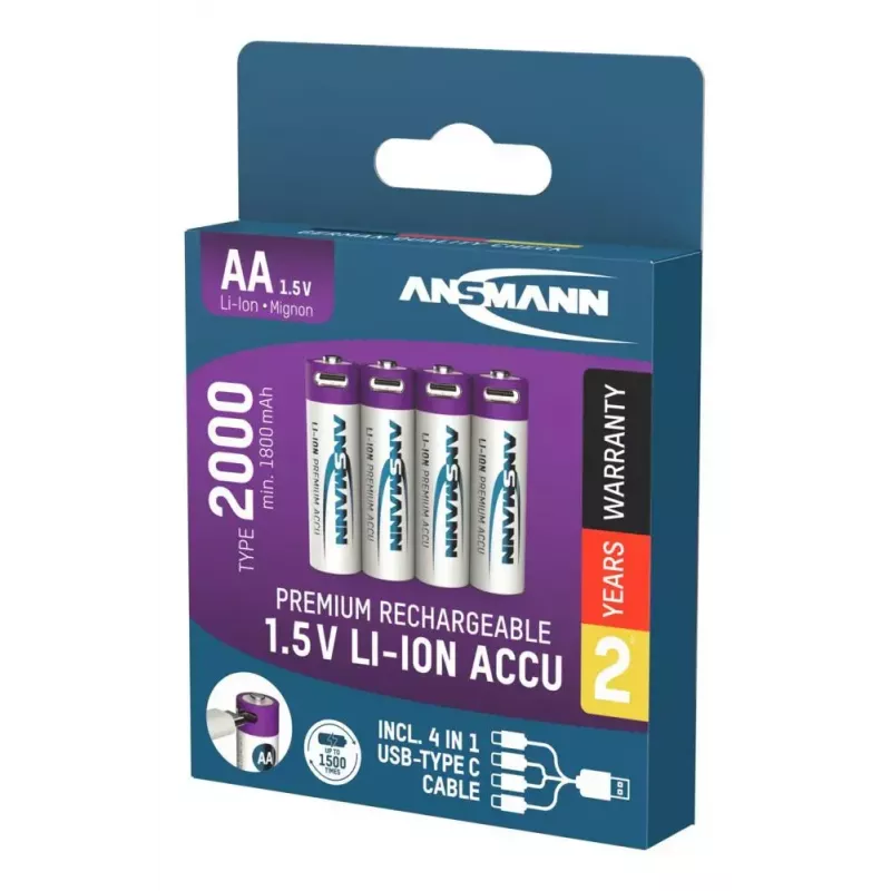 Rechargeable battery Ansmann 1312-0036 AA Lithium-Ion