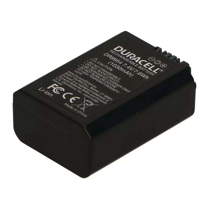 Camera Battery Duracell DR9954, replaces Sony NP-FW50, 1030 mAh