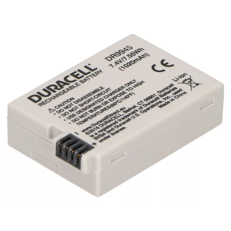 Duracell Camera Battery - replaces Canon LP-E8 Battery, 1020 mAh, 7.4 V, Lithium-Ion (Li-Ion)