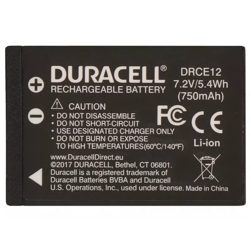 Duracell Camera Battery - replaces Canon LP-E12 Battery, 750 mAh, 7.2 V, Lithium-Ion (Li-Ion)