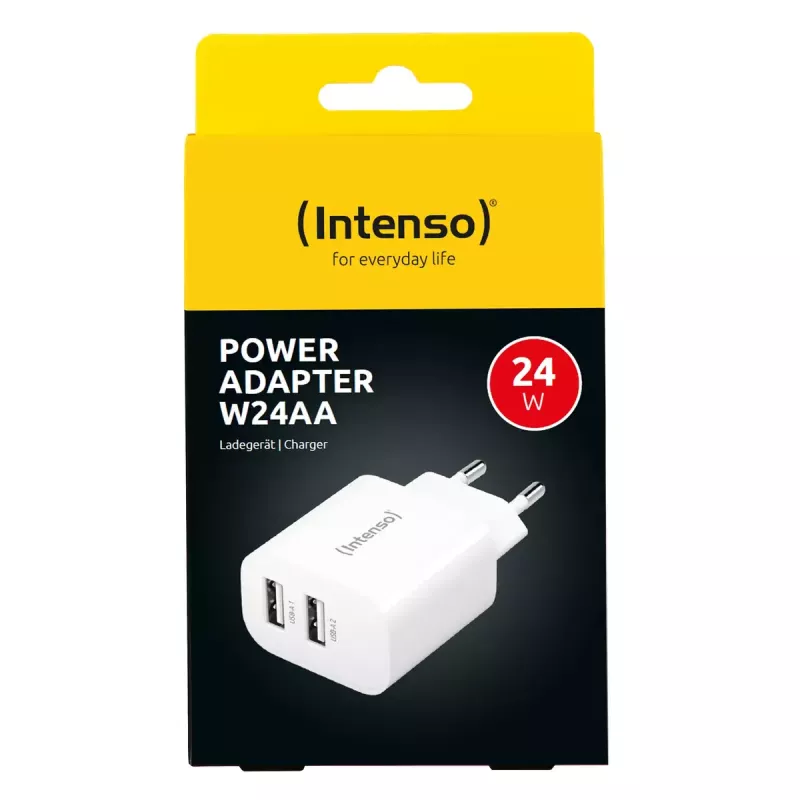 Indoor Charger Intenso POWER ADAPTER 2XUSB-A/7802412 Universal White AC