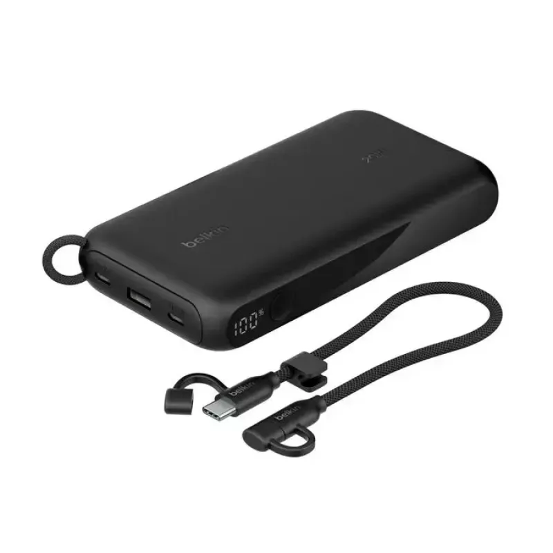Power bank Belkin BPB028HQBK 20000 mAh, 2× USB-C, 1× USB-A, Black
