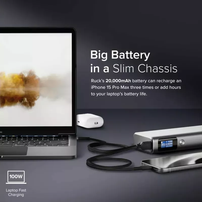 Power Bank ALOGIC Ruck 20000mAh, 130W USB Charging