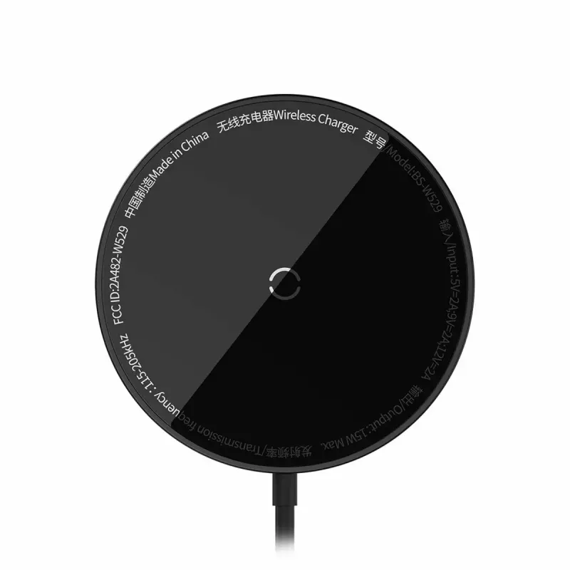 Charger Baseus CCJJ040001 Wireless Indoor USB Black for Smartphones