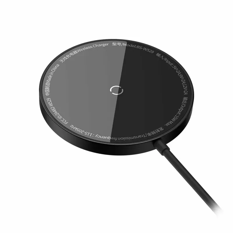 Charger Baseus CCJJ040001 Wireless Indoor USB Black for Smartphones