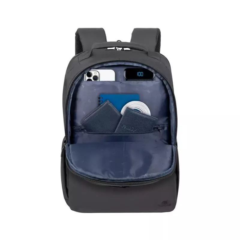 Casual backpack Rivacase Tegel Black Polyester Urban style