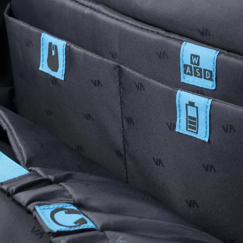 Backpack case Rivacase 7860 for 43.9 cm (17.3 inch) laptops, polyester, black/blue