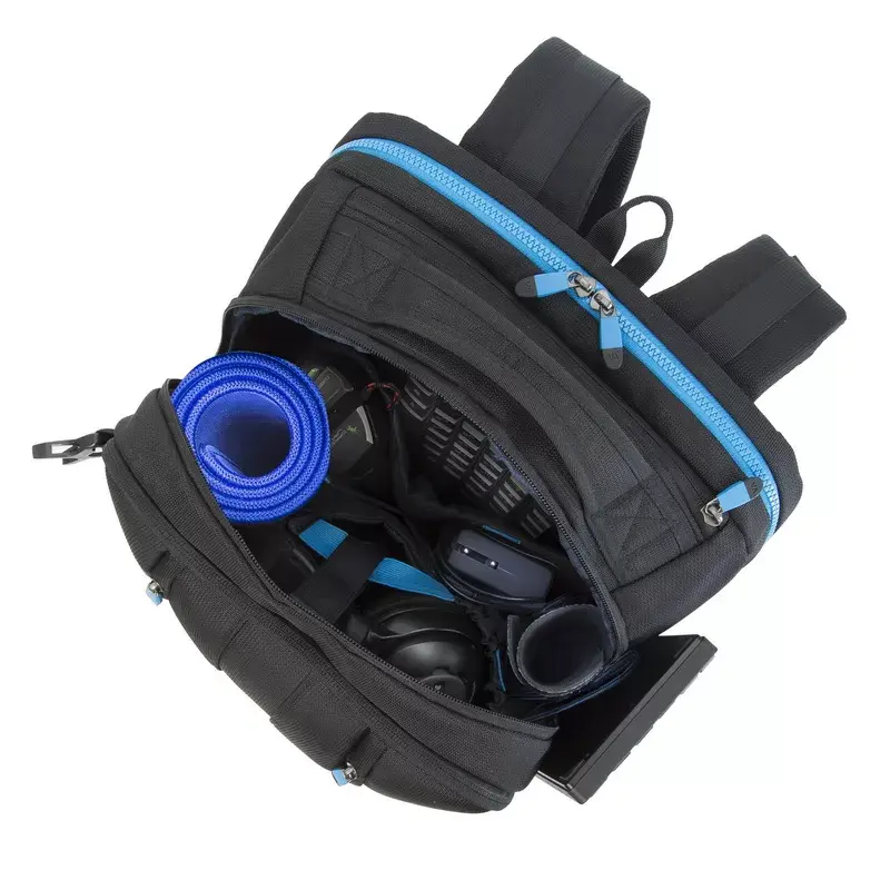 Backpack case Rivacase 7860 for 43.9 cm (17.3 inch) laptops, polyester, black/blue