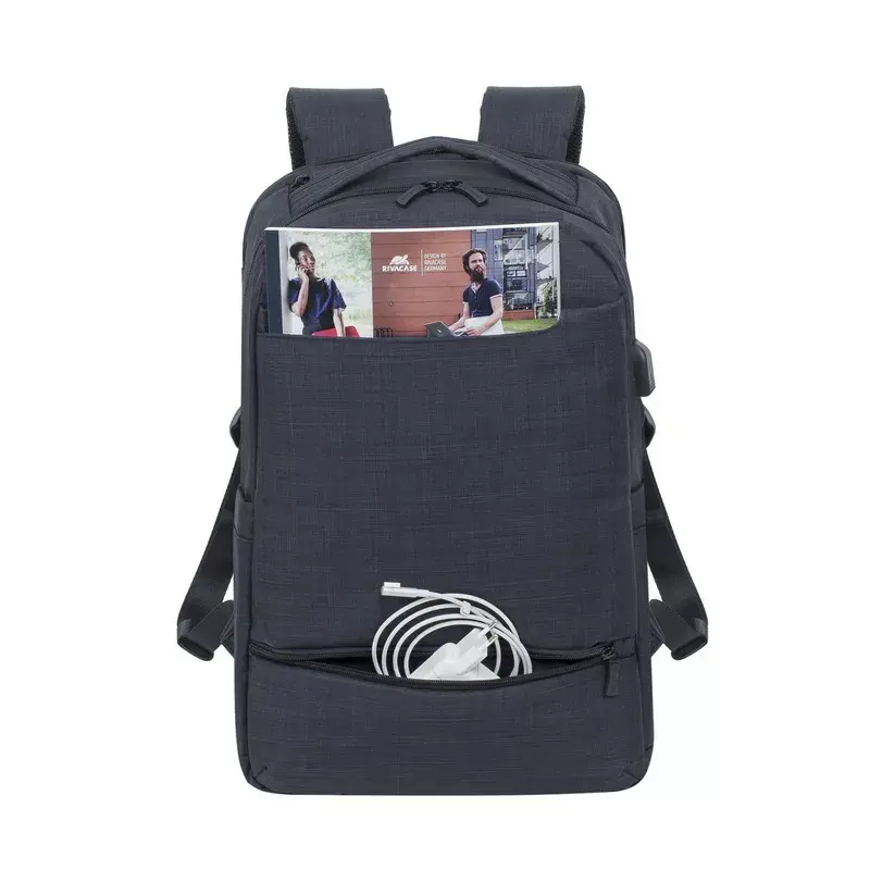 Backpack Rivacase 8365 for 17.3 inch laptops, polyester, black, 850 g