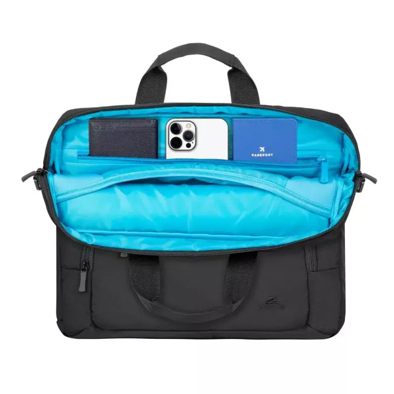 Toploader bag Rivacase 7521 35.6 cm (14 inch) Black