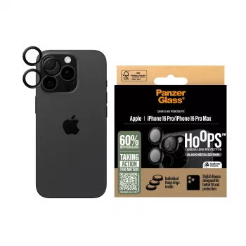 PanzerGlass ® Hoops® Camera Lens Protector Black iPhone 16 Pro | 16 Pro Max