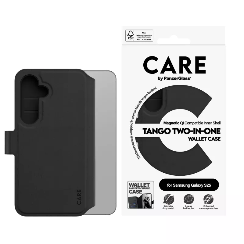 Cover PanzerGlass CARE by Feature Case Tango Two-in-One Wallet Qi Compatible Samsung Galaxy S25
