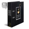 Ring Binder HERMA 19668 A4 Black Gold White D-ring Storage