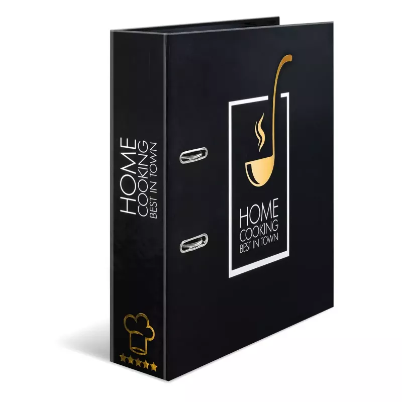 Ring Binder HERMA 19668 A4 Black Gold White D-ring Storage
