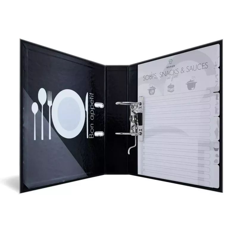 Ring Binder HERMA 19668 A4 Black Gold White D-ring Storage