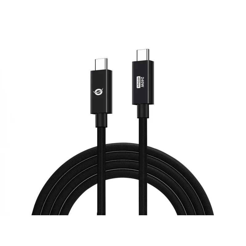 Conceptronic ETTA04B12 USB 4.0 Gen 3 C-C PD 3.1 240W Cable 1.2M, 48V 5A, 40Gbps, E-Mark