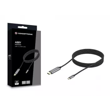 Conceptronic USB-C to HDMI Cable, Male to Male, 4K 60Hz, 2 m, USB Type-C, HDMI, Male, Male, Straight