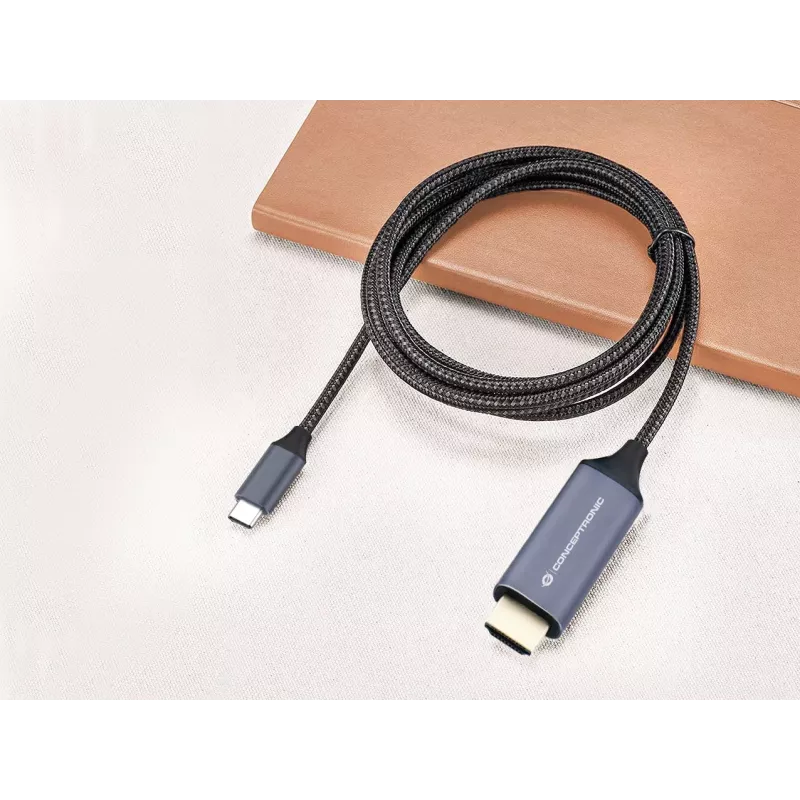 Conceptronic USB-C to HDMI Cable, Male to Male, 4K 60Hz, 2 m, USB Type-C, HDMI, Male, Male, Straight
