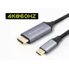 Conceptronic USB-C to HDMI Cable, Male to Male, 4K 60Hz, 2 m, USB Type-C, HDMI, Male, Male, Straight