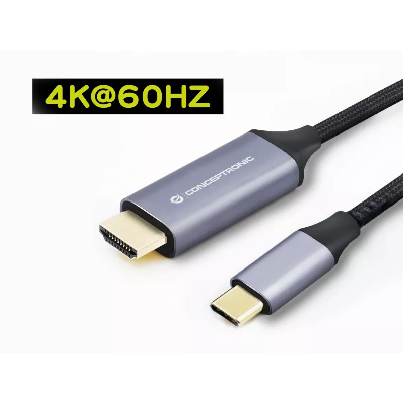 Conceptronic USB-C to HDMI Cable, Male to Male, 4K 60Hz, 2 m, USB Type-C, HDMI, Male, Male, Straight