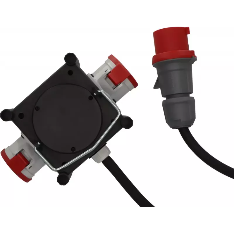 Brennenstuhl Power Extension 2m 2 AC Outlet Outdoor Black Red White