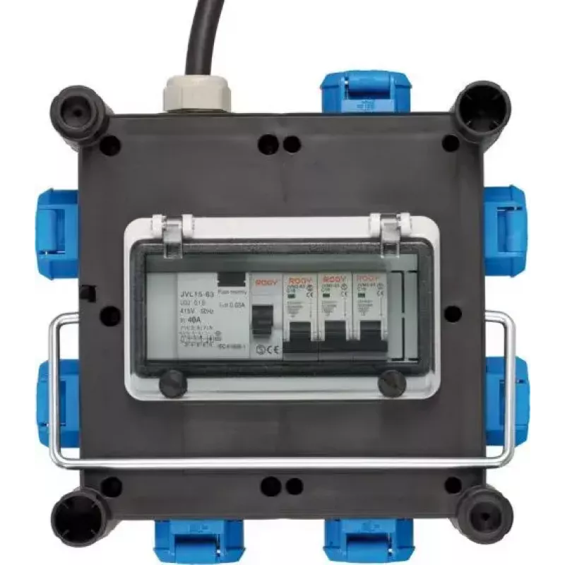 Power Extension Brennenstuhl 1153690600 2m 7 AC Outlets Outdoor Black Blue