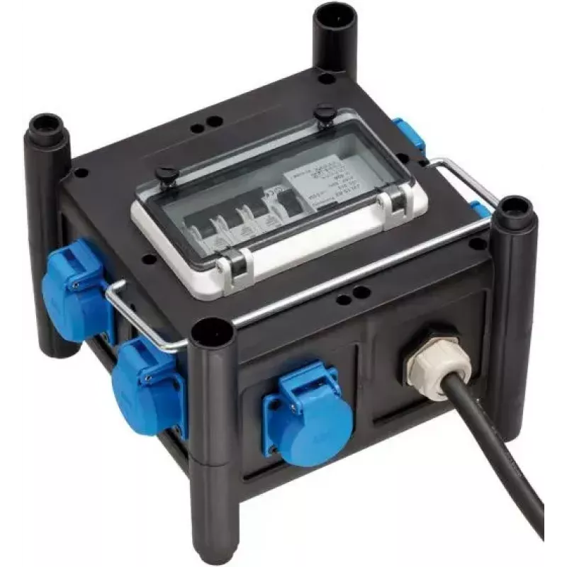 Power Extension Brennenstuhl 1153690600 2m 7 AC Outlets Outdoor Black Blue