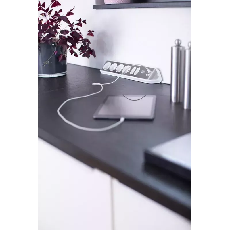 Power Extension Brennenstuhl 1153590620 2m 6 AC Outlets Indoor Silver White