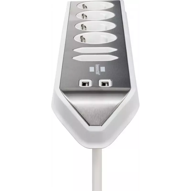 Power Extension Brennenstuhl 1153590620 2m 6 AC Outlets Indoor Silver White