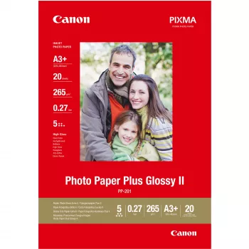 Canon PP-201 Glossy II Photo Paper Plus A3 Plus - 20 Sheets, 260 g/m², A3