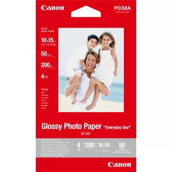 Canon GP-501 Glossy Photo Paper 4x6 inch - 50 Sheets, Gloss, 200 g/m², Inkjet, 50 sheets, 102 mm, 152 mm