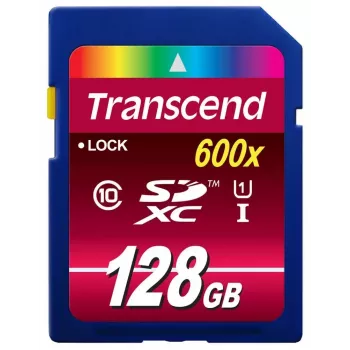 Flash Memory Transcend 128GB SDXC UHS-I 600x TS128GSDXC10U1