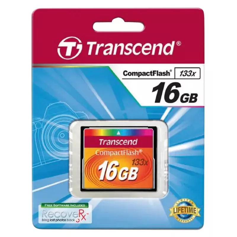 CompactFlash Card Transcend TS16GCF133 16GB, 50MB/s Read, 20MB/s Write