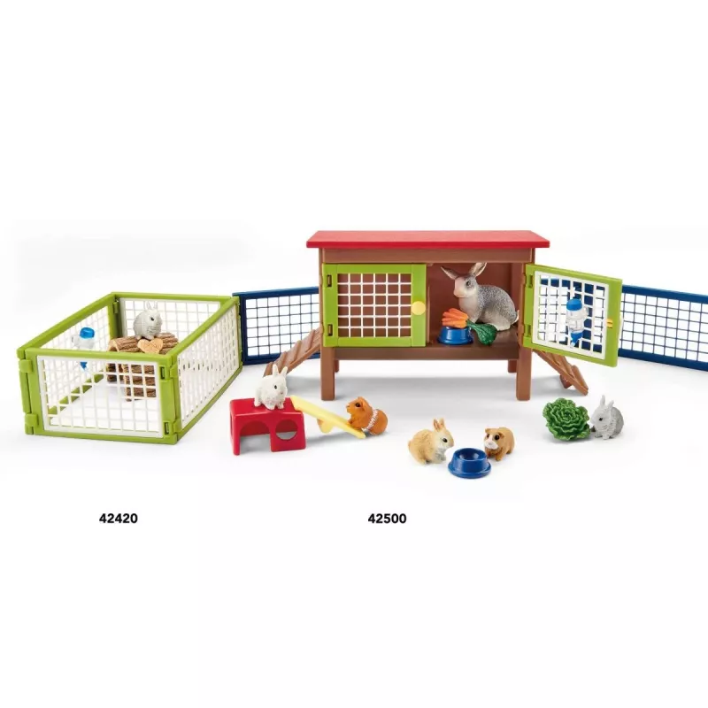 Rabbit and guinea pig hutch Schleich FARM WORLD 42500