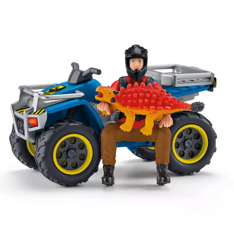 schleich Dinosaurs Quad escape from Velociraptor, Dinosaurs and volcano, Research station, 4 yr(s), Multicolour, Plastic