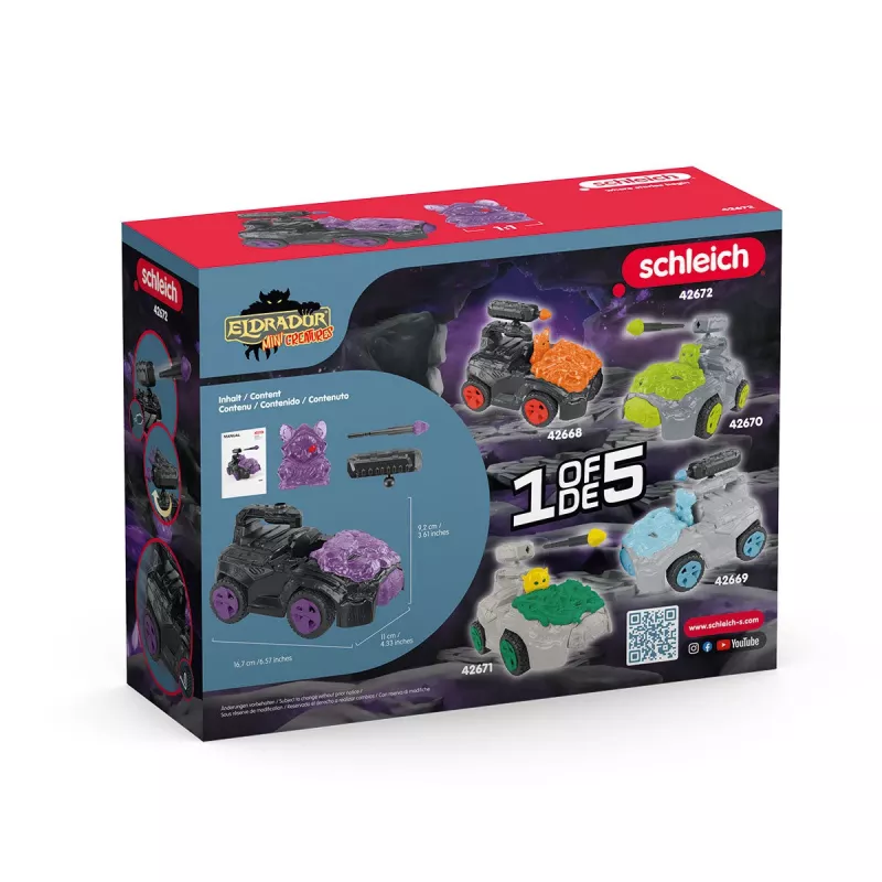 Schleich Shadow CrashMobile with Mini Creature Black Purple 42672